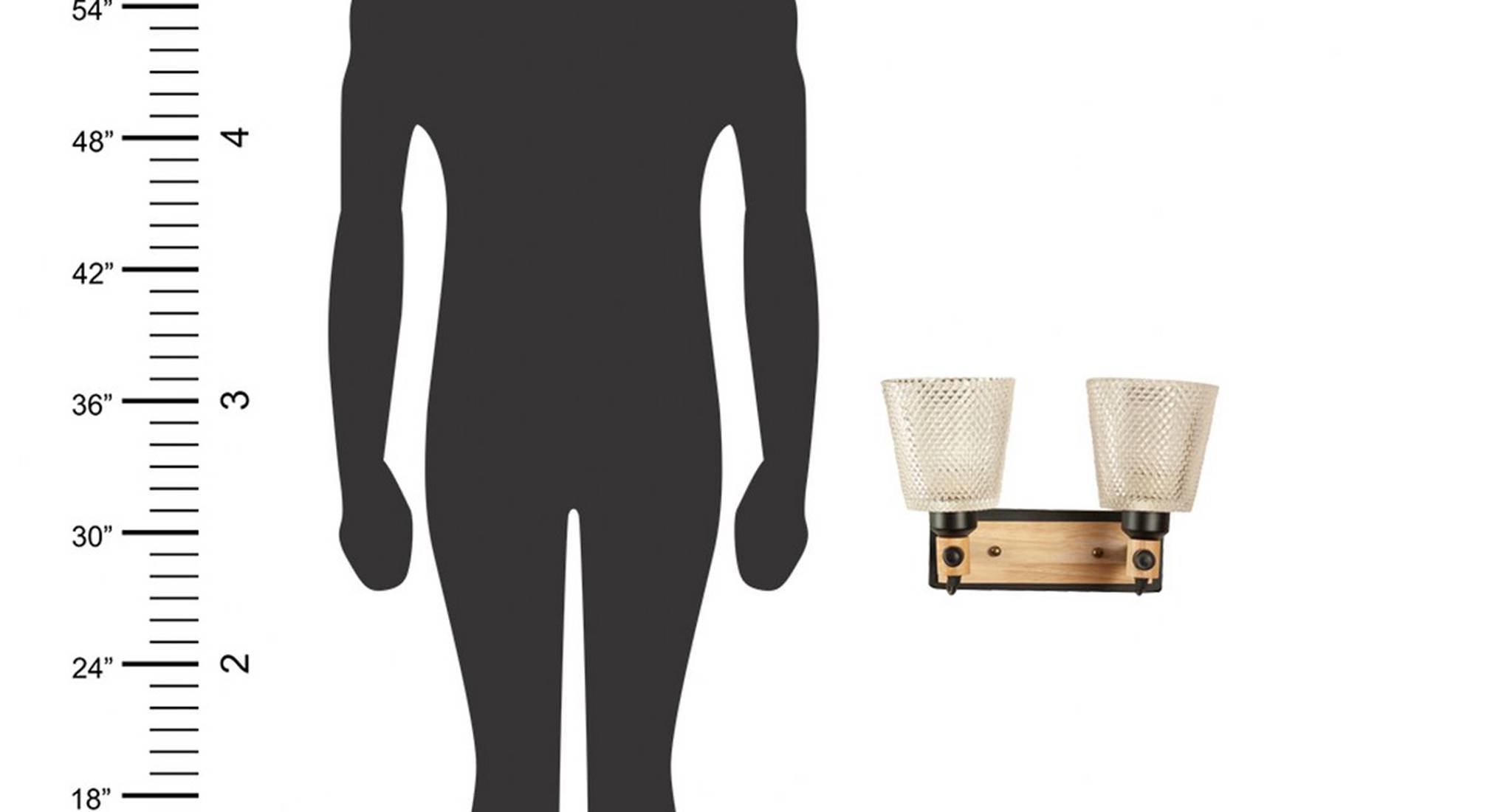 Meirit wall light double 7