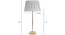 Hexa Table Lamp (Grey Shade Colour, Cotton Shade Material, Brass White) by Urban Ladder - - 