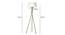 Tenet Floor Tripod Lamp (White Shade Colour, Cotton Shade Material, Antique Pewter Finish) by Urban Ladder - - 