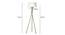 Tenet Floor Tripod Lamp (White Shade Colour, Cotton Shade Material, Antique Pewter Finish) by Urban Ladder - - 