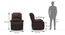 Lebowski Recliner (One Seater, Dark Chocolate Leatherette) by Urban Ladder - Design 1 Dimension - 370791