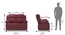 Griffin Recliner (Two Seater, Burgundy Leatherette) by Urban Ladder - Design 1 Dimension - 370793
