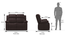 Griffin Recliner (Two Seater, Dark Chocolate Leatherette) by Urban Ladder - - 