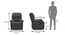 Lebowski Recliner (One Seater, Smoke Fabric) by Urban Ladder - Design 1 Dimension - 370800