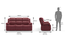 Griffin Recliner (Three Seater, Burgundy Leatherette) by Urban Ladder - - 