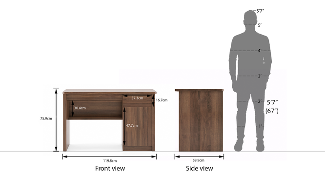 Standard size of a study hot sale table