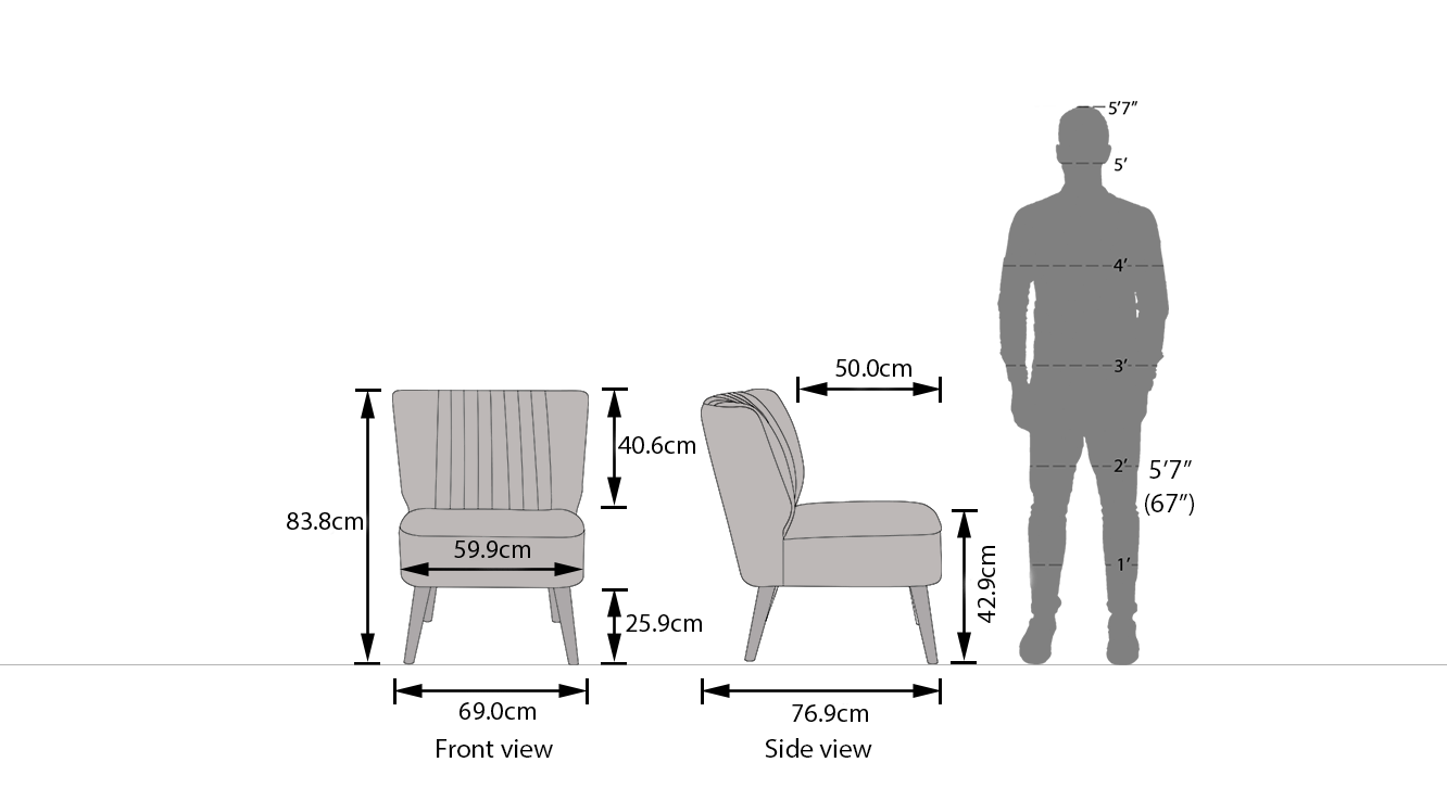 Grace accent chair lava 6