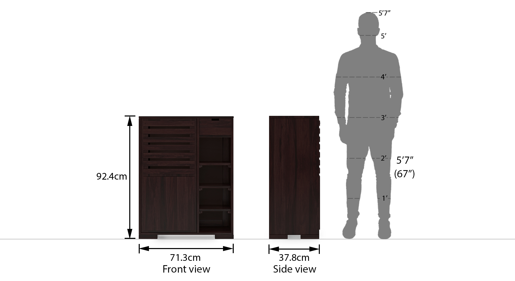 Madden shoe cabinet mahogany 14
