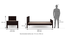 Lipe Single Bed (Mahogany Finish) by Urban Ladder - Dimension Design 1 - 370982
