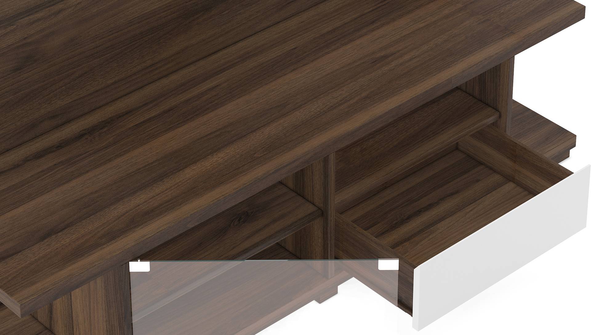 Iwaki Engineered Wood Swivel TV Unit Urban Ladder