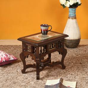 Januja end table walnut color matte finish lp