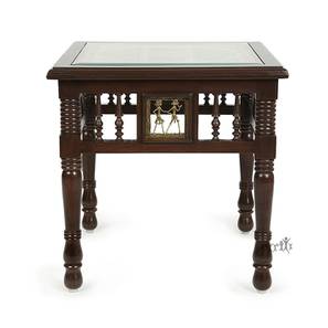 Jhalak end table walnut color matte finish lp