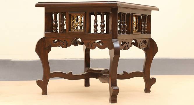Jagvi Bedside Table (Walnut) by Urban Ladder - Front View Design 1 - 371071