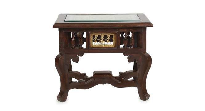 Januja End Table (Walnut, Matte Finish) by Urban Ladder - Front View Design 1 - 371074