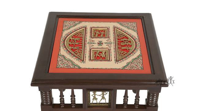 Jhalak End Table (Walnut, Matte Finish) by Urban Ladder - Front View Design 1 - 371078