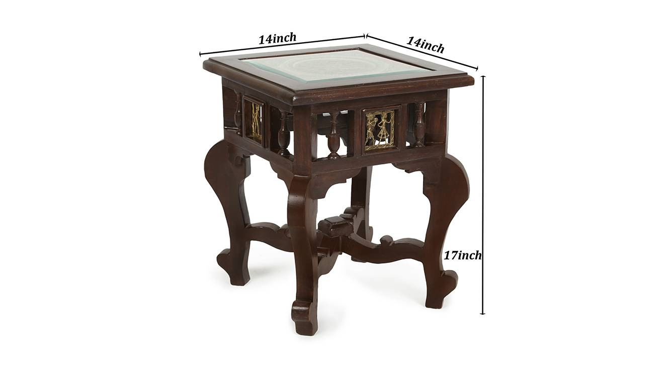 Janaki end table walnut color matte finish 6