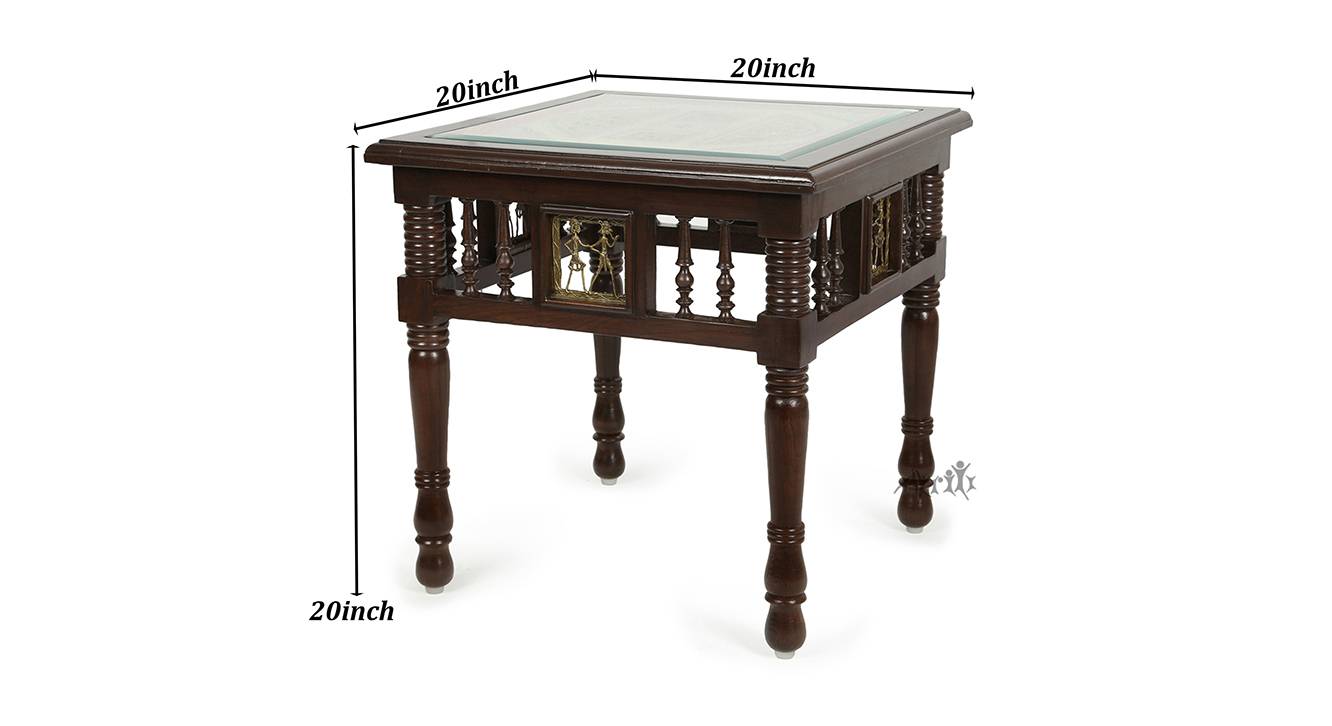 Jhalak end table walnut color matte finish 6