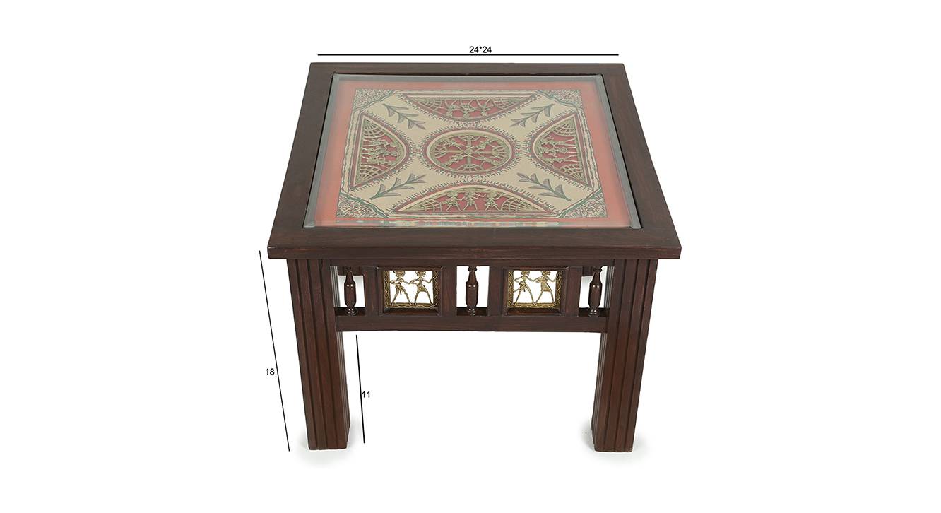 Kashvi end table walnut color matte finish 6