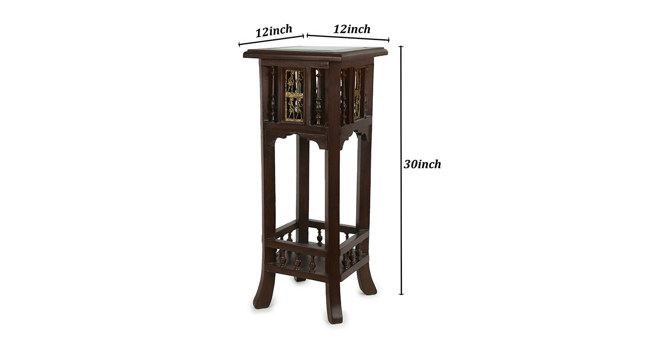 Aasmina planter table walnut color matte finish 6
