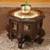 Krisha side table walnut color matte finish lp