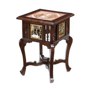 Aakriti Arts Creation Design Harbi Solid Wood Side Table in Matte Finish
