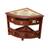 Lopa corner table walnut color matte finish lp