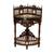 Lekha corner table walnut color matte finish lp
