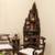 Leena corner table walnut color matte finish lp