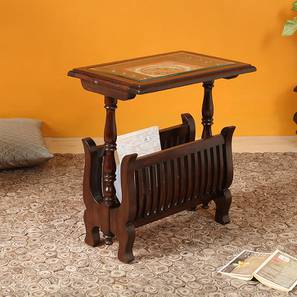 Lochan end table walnut color matte finish lp