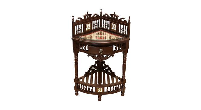 Lekha Corner Table (Walnut, Matte Finish) by Urban Ladder - Cross View Design 1 - 371132