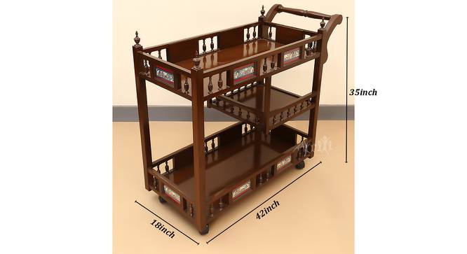 Netra Bar Cabinet (Walnut, Matte Finish) by Urban Ladder - Design 1 Dimension - 371220