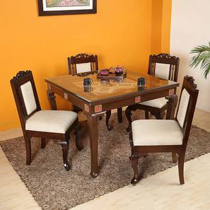 Omaja dining table walnut color matte finish lp