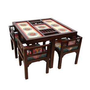 Ojasvi dining table walnut color matte finish lp