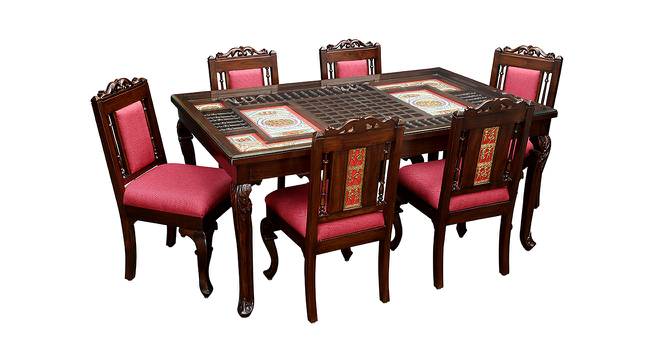 Omisha Dining Table (Walnut, Matte Finish) by Urban Ladder - Cross View Design 1 - 371242