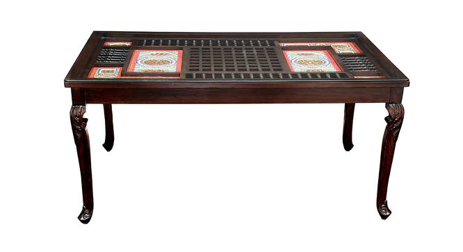 Osha Dining Table (Walnut, Matte Finish) by Urban Ladder - Front View Design 1 - 371258