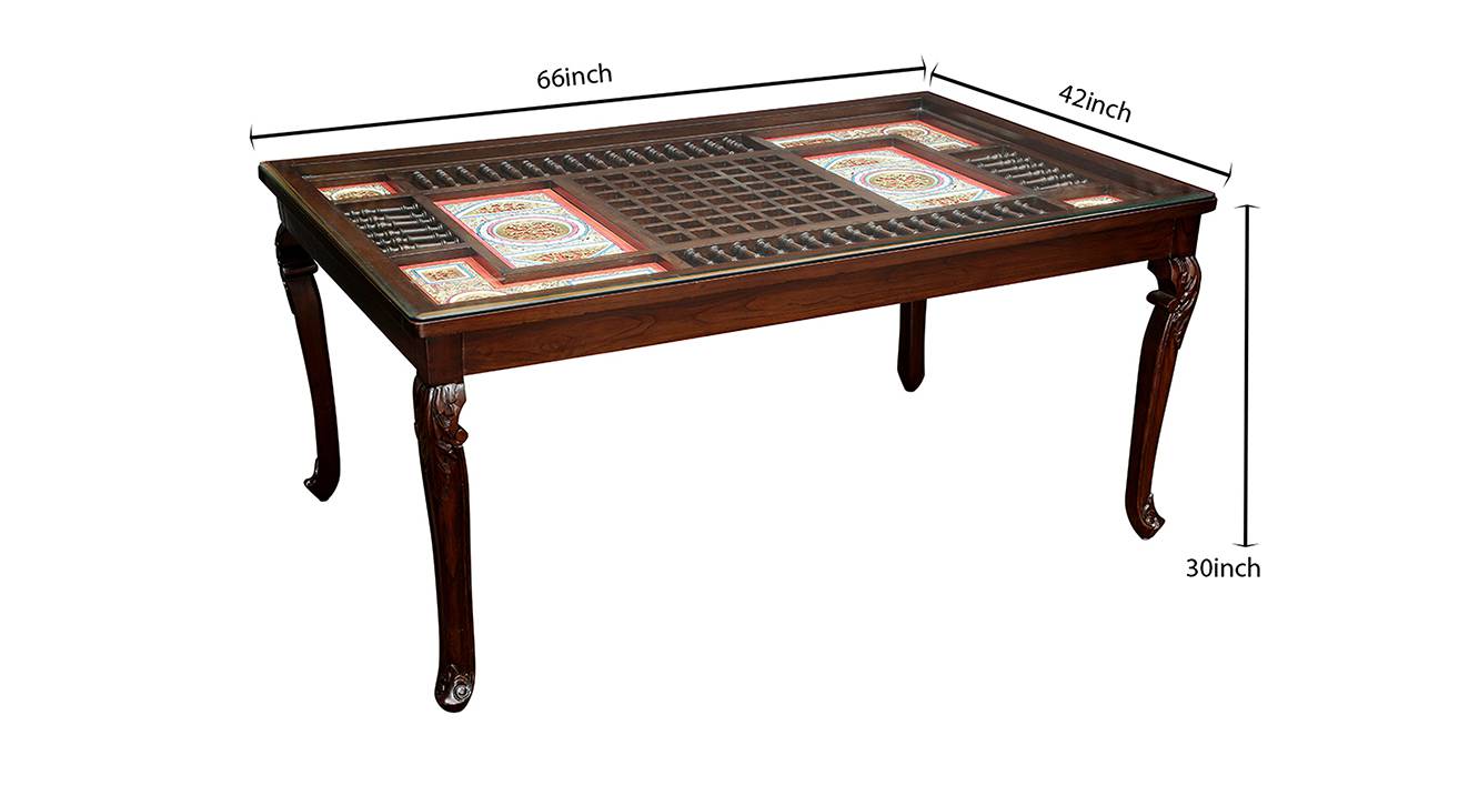 Omisha dining table walnut color matte finish 6