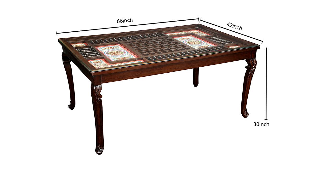 Osha dining table walnut color matte finish 6