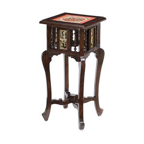 Rashini end table walnut color matte finish lp