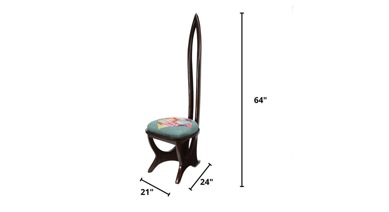 Raksha lobby chair walnut color matte finish 6