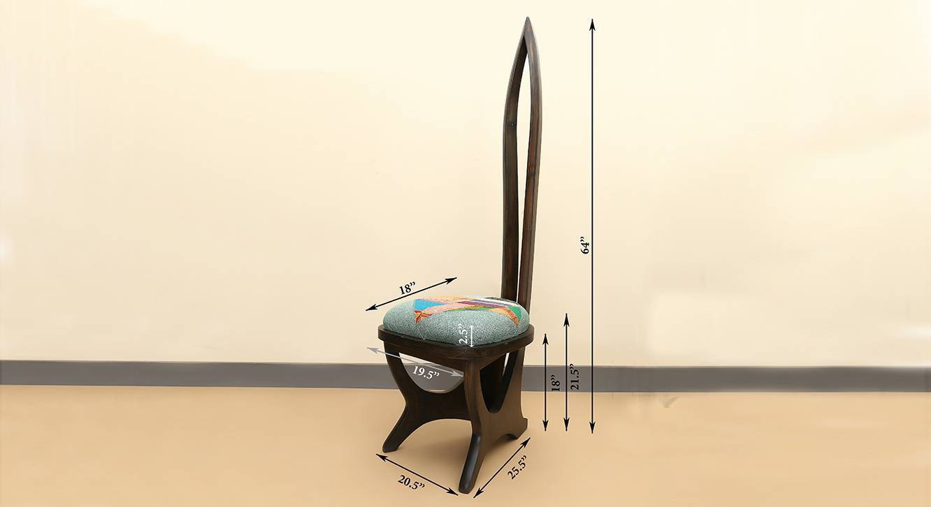 Raksha lobby chair walnut color matte finish 7