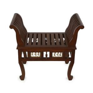 Saira lobby chair walnut color matte finish lp