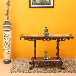 Shreya console table walnut color matte finish lp
