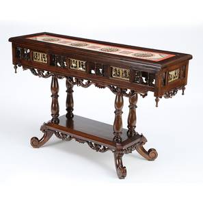 Suhani console table walnut color matte finish lp