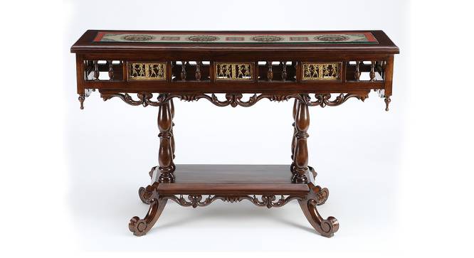 Suhani Console Table (Walnut, Matte Finish) by Urban Ladder - Front View Design 1 - 371391