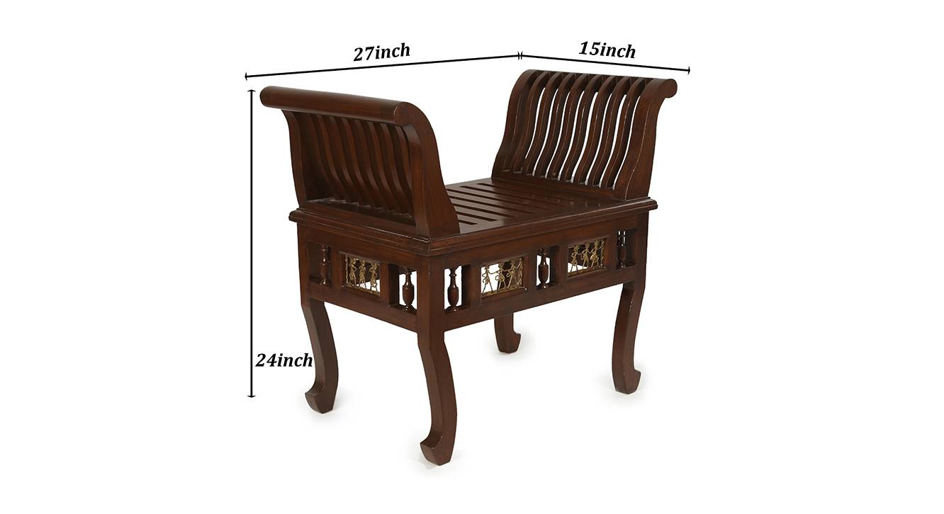 Saira lobby chair walnut color matte finish 6