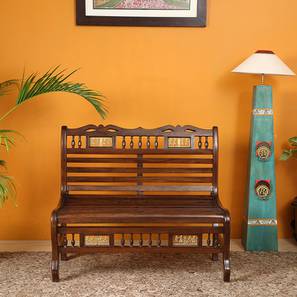 Trisha garden bench walnut color matte finish lp