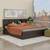Banaba storage bed wenge color melamine finish lp