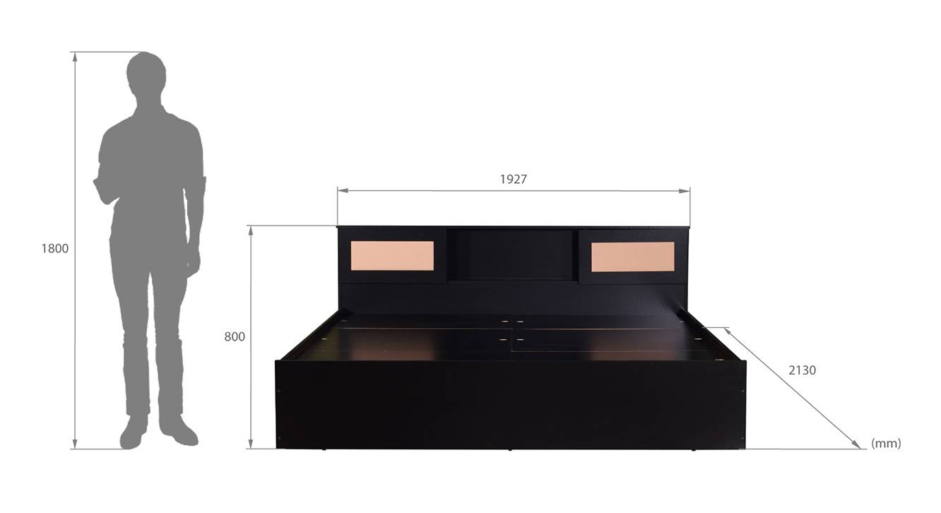 Aran storage bed wenge color laminate finish 6