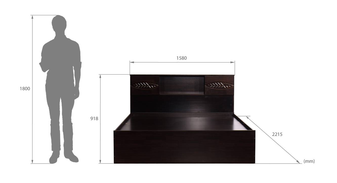 Amakusa storage bed wenge color melamine finish 6