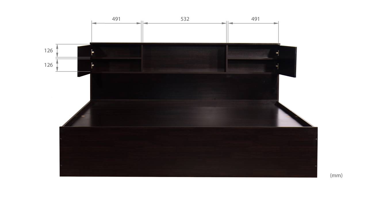 Antioco storage bed wenge color melamine finish 7